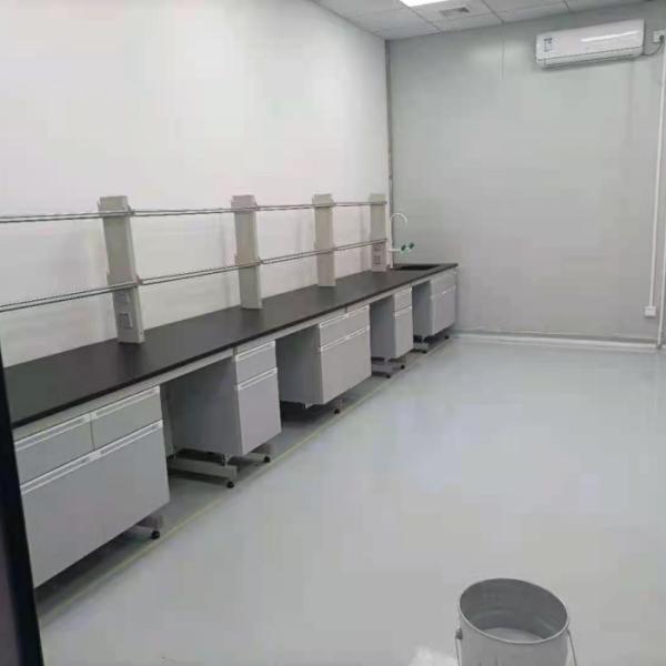Blue Chemical-resistant Laminate Work Surface for Chemistry Lab Workbench Chemical Laboratory Furnitures Manufacturer