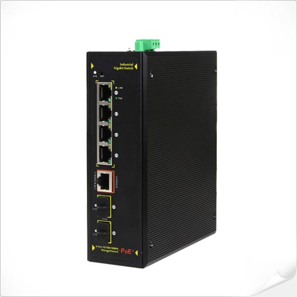 Unmanaged Industrial 4-port 10/100/1000T UPoE (60W high Power) + 2-port 1000X SFP Ethernet Switch