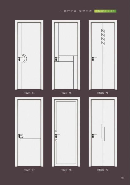 Innovative Residential WPC Laminated Door Various Styles Waterproof