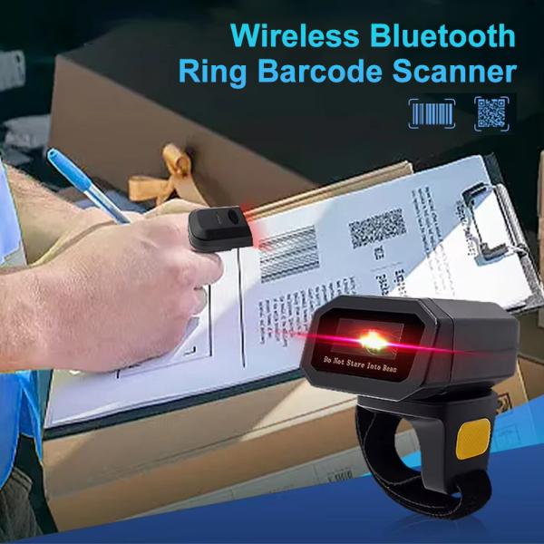 Portable Ring Finger Barcode Reader OEM Blue Tooth 1D Laser Bar Code Scanner Wired 2.4GHz Wireless