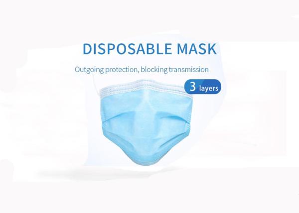 Health Care Disposable Face Mask / Surgical Adult Disposable Earloop Face Mask
