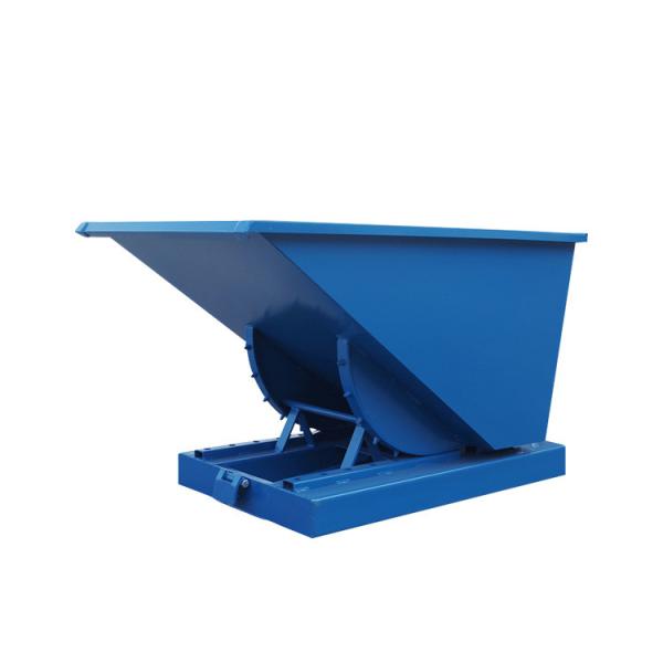 Outdoor Waste Treatment Self Dumping Hopper , Forklift Dumping Hopper With Cover