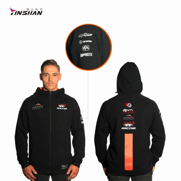 Специальный дизайн Softshell Windproof Zipper Printed Men's Hoodie для наружных видов спорта