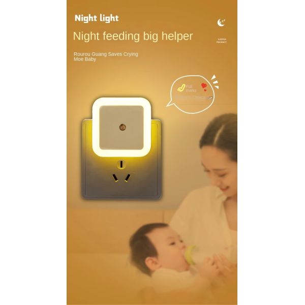 Plug In Night Lamp Incorporating Safe Plug In Power Source Nighttime Illumination