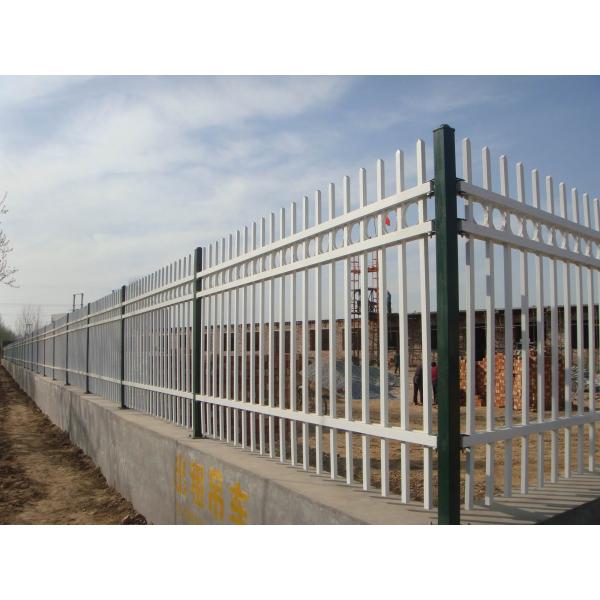 1.8m Height Tubular Steel Fence Powder Coated 25*25mm Rails