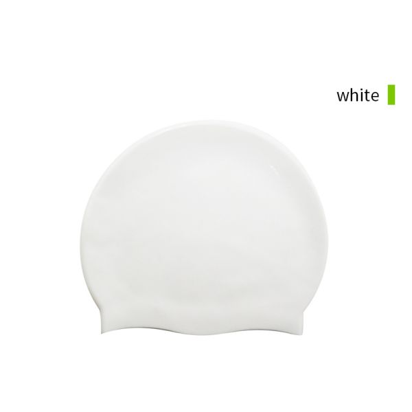 Custom Logo Silicone Waterproof Swimming Cap For Adults Swim And Dive