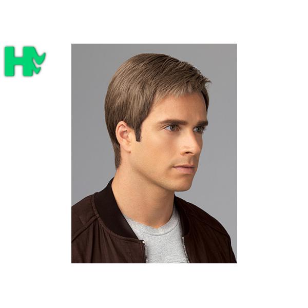 Simple Fluffy Men Hair Wig Short Straight Capless 100% Heat Resistant Fiber