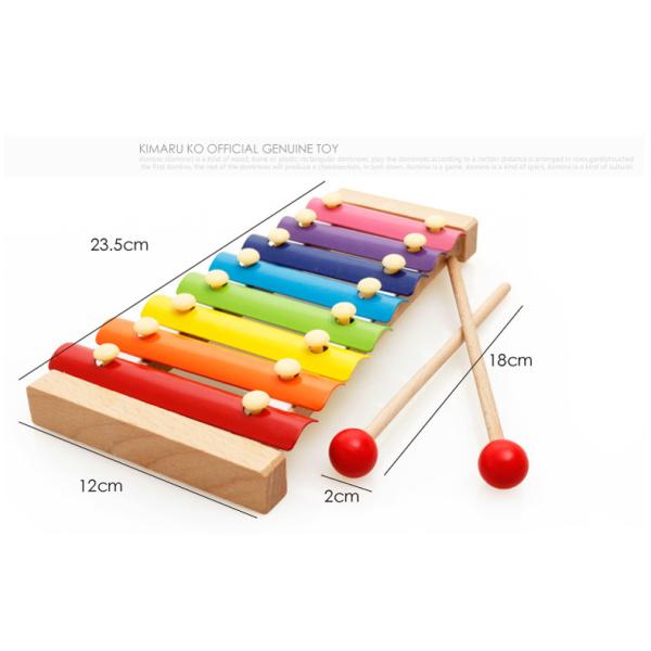 Xilófono de madera Toy Music Instrument Non Toxic de los niños unisex del bebé