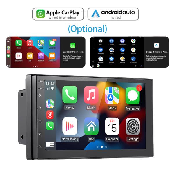 Universal Placement 7 Inch Touch Screen Car DVD Player with BT Wifi and GPS Navigation
