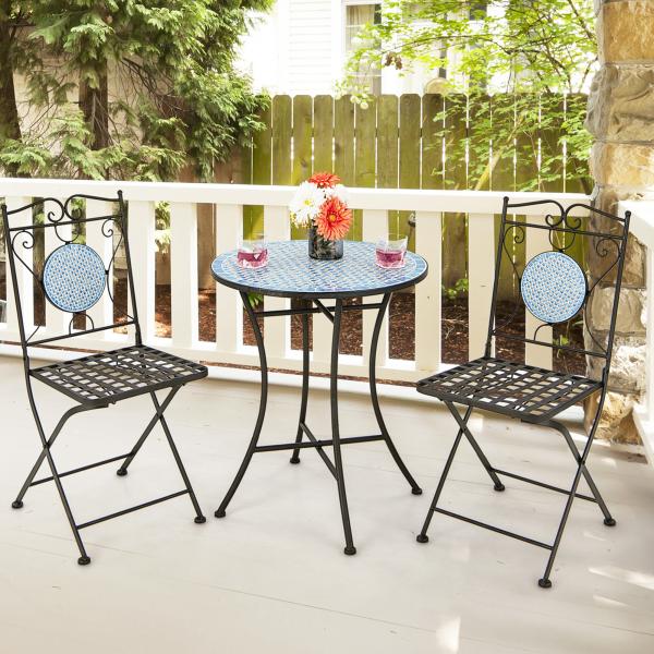 Upgrade Your Outdoor Decor with AJUNION All Weather Bistro Set Table Size Dia24