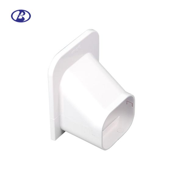 80mm 100mm White PVC Decorative Duct Kits Split Air Conditioner Pipe Cover Fitting Ceiling Cap