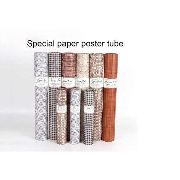 Gold Foil Printed Cardboard Cylinder Packaging / Paper Tube Packaging For Coffee