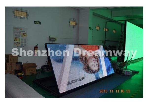 DIP P10 Outdoor LED Signs 2.88 by 1.28 m Screen Size Steel Cabinet