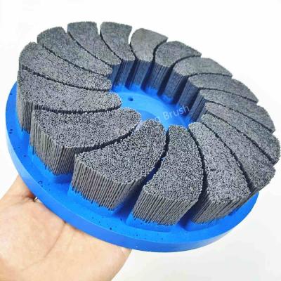Flexible 10 Inch Dia Abrasive Nylon Hub Brush Deburring Machine ATB Turbo Cleaning Brush