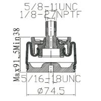 douille en plastique industrielle de goujon de Firestone 1M1A-0 W02-358-3000 de ressorts pneumatiques de 38mm pour le câble optique de fibre