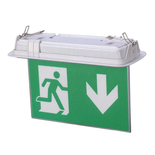 Double Sided Exit Sign with Ni-Cd Battery and 6 pcs SMD 5730 LED for Emergency Lighting with 3-Year Warranty