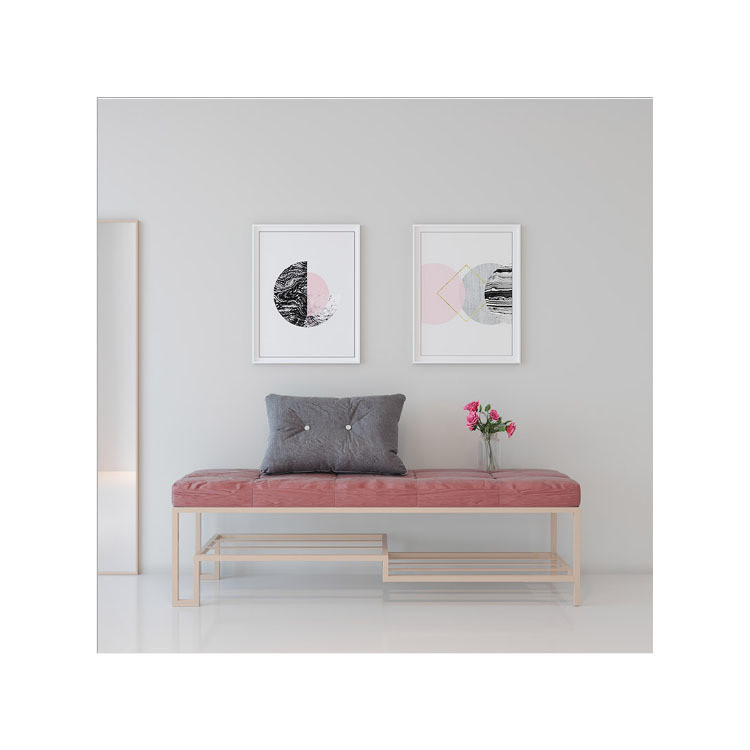 Versatile Long Bench Cushion Shoes Storage Rack for Entrance and Outdoor Environment