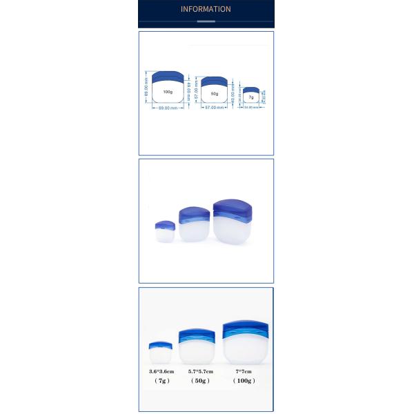 7g repair lip balm box transparent frosted sample bottle portable cosmetic packaging