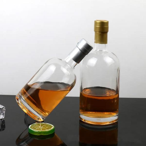 750 Ml Industrial Beverage Glass Customize Vodka Bottles Spirit Liquor Vodka
