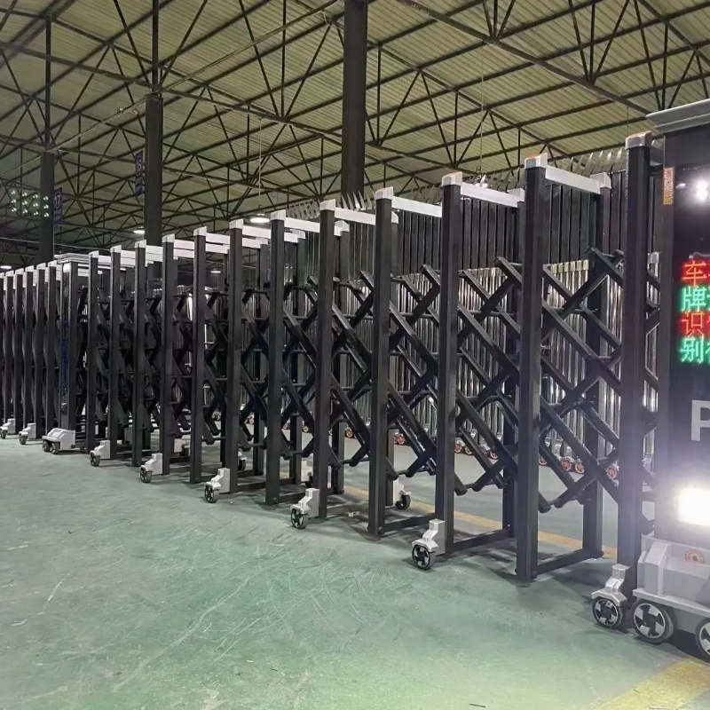 Indian Sliding Main Gate Design Aluminum Trackless Folding Gate Driveway Retractable Gate