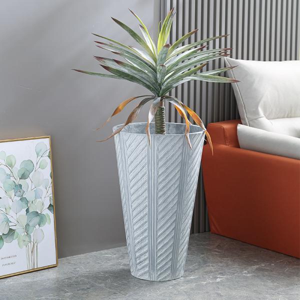 High Durability Powder Coated Fiber Clay Planter For Cottage