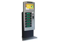 El restaurante/el aeropuerto/la alameda de compras aseguraron las estaciones de carga del armario para los teléfonos celulares
