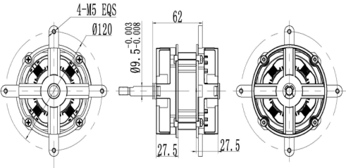 Floor Capacitor Ac Fan Motor 127V 60HZ 25mm Sleeve Bearing
