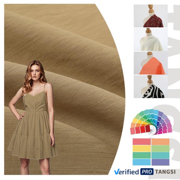 Eco Friendly Organic Customized Solid Tencel Rayon NY Nylon Lyocell Linen 24/72/4 Fabric