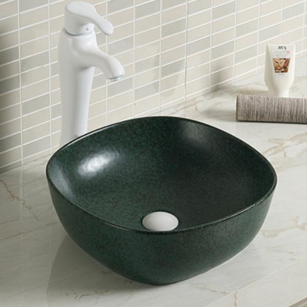 Ровные линии вокруг отверстия Countertop таза мытья одиночного изогнули раковину сосуда углов