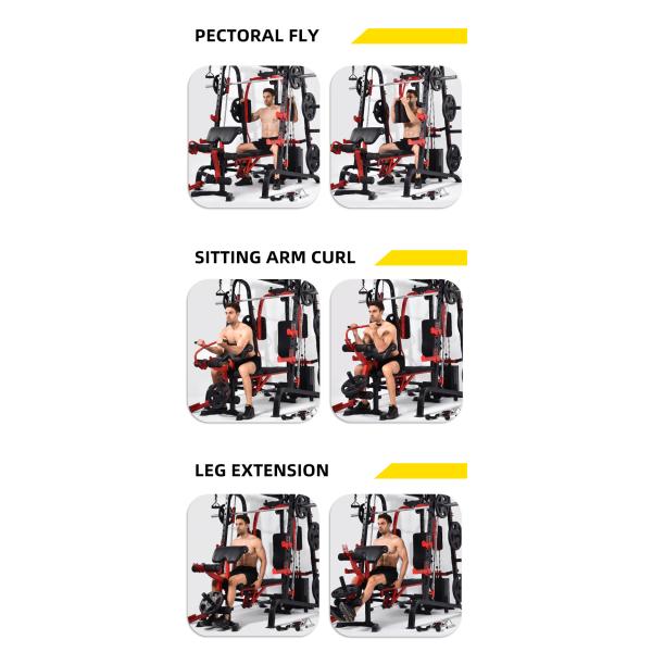 Multi Functional Smith Machine Best Fitness Equipment for Home Gym Cable Crossover
