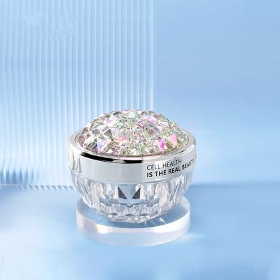 Empacotamento secundário luxuoso de 50G Diamond Acrylic Plastic Cosmetic Jars