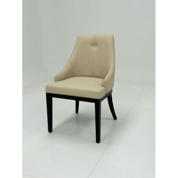 Ergonomic Wood Restaurant Chair with Customizable Colors and Stainless Steel Accent for Commercial Dining