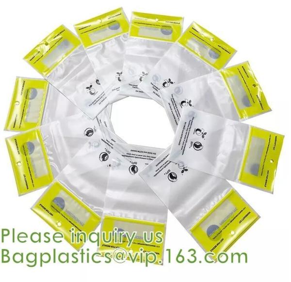PLA Zipper Cashmere package Bags, Biodegradable Apparel, Clothes Packaging, recyclable, reusable