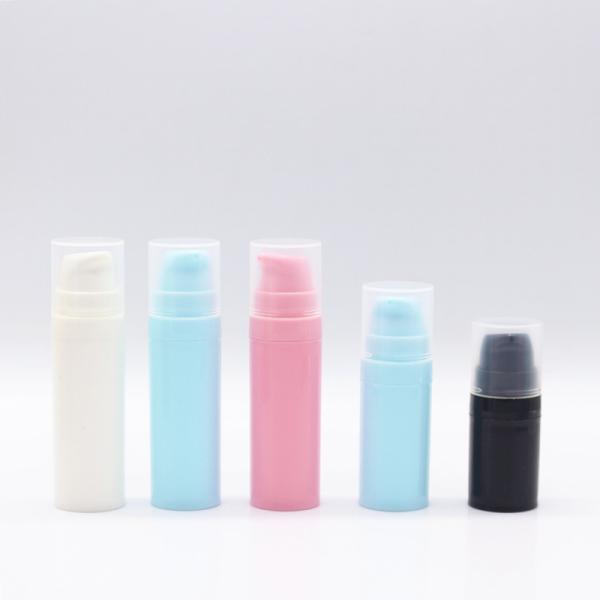 Customized Cylindrical PET Plastic Airless Pump Bottle With Snap Lotion Pump