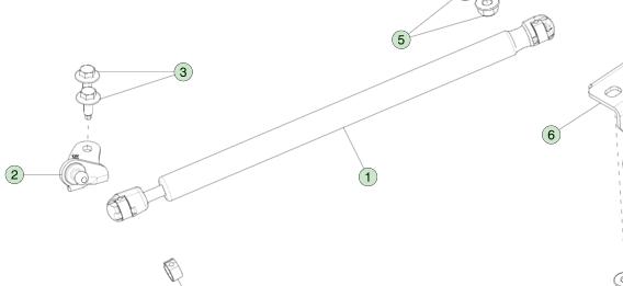 GAS STRUT - HOOD FOR MOIDEL S 2012-2021  1062634-00-A