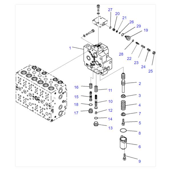 723-40-71103 20Y-60-31212 702-16-01651 723-40-91102 Pressure Reducing Valve For PC200 PC210 PC220 PC228