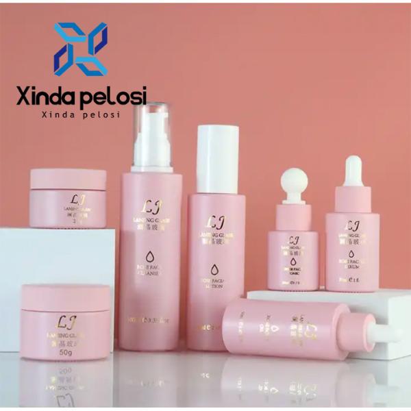 30 ml 250 ml frascos de loção corporal de perfume com bomba rosa luxuosa embalagem cosmética para cuidados com a pele