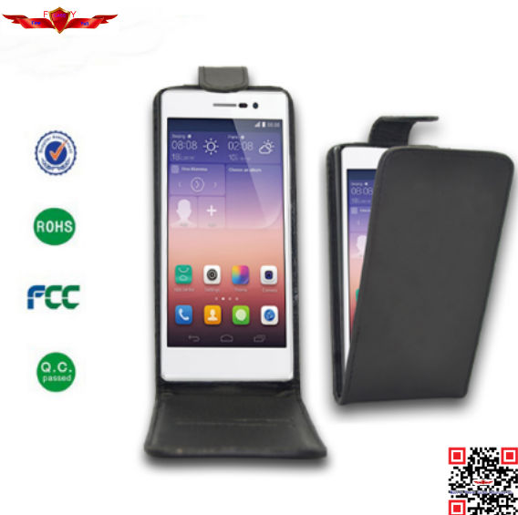 Hot Selling Import PU Leather Durable PU Flip Leather Cover Cases For Huawei Ascend P7