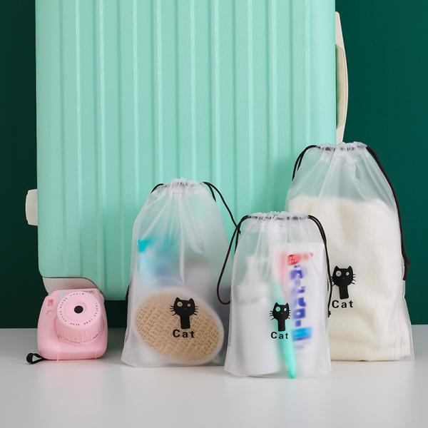 толщина 50-200microns полиэтиленового пакета Drawstring 15cm*20cm водоустойчивая