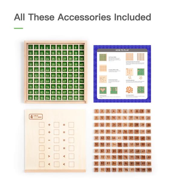 Montessori Educational 	Wooden Math Toy For Preschool Counting Number