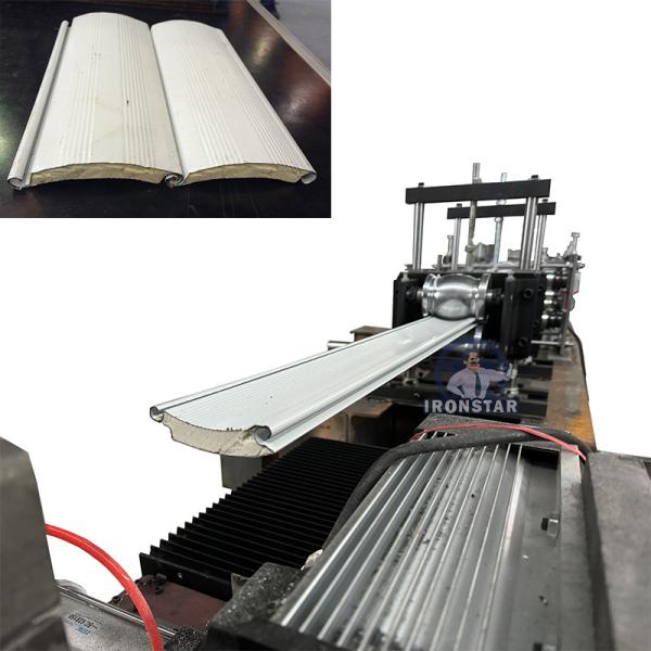 “Turkey Standard PU Foam Sandwich Rolling Shutter Door Forming Machine Multi Material Galvanized Sheet PPGI Aluminum Profile Machine”