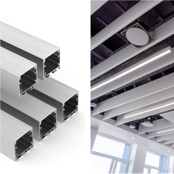 профиль прокладки СИД 35*35mm алюминиевый поднимая свет приведенный прокладки