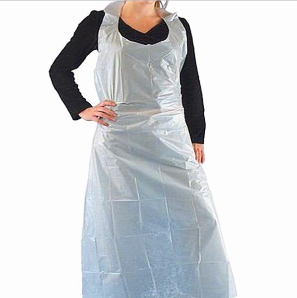 Wholesale Biodegradable Pla cornstarch Apron Embossed Or Smooth Apron Disposable Pe Apron Kitchen Wear Sleeveless