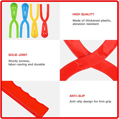 Multicolor пластиковый шарик снега создателя снежного кома забавляется игры с ручкой