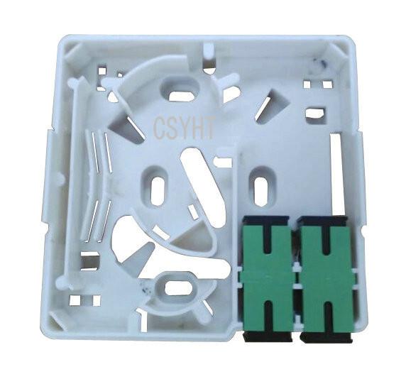 FTTH 2 Ports ABS Plastic Optical Network Terminal Box Face Plate Panel / Wall Socket