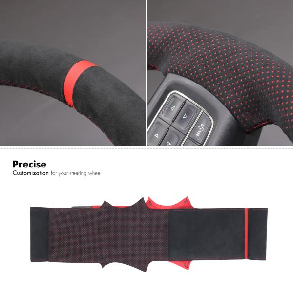 Super Soft Suede DIY Hand Stitching Steering Wheel Cover for Dodge RAM  RAM Classic  1500 Classic  2500 3500 5500