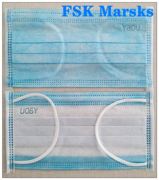 Blue Color Anti Virus Face Mask Global Safety Mask Anti Spray Custom Printed