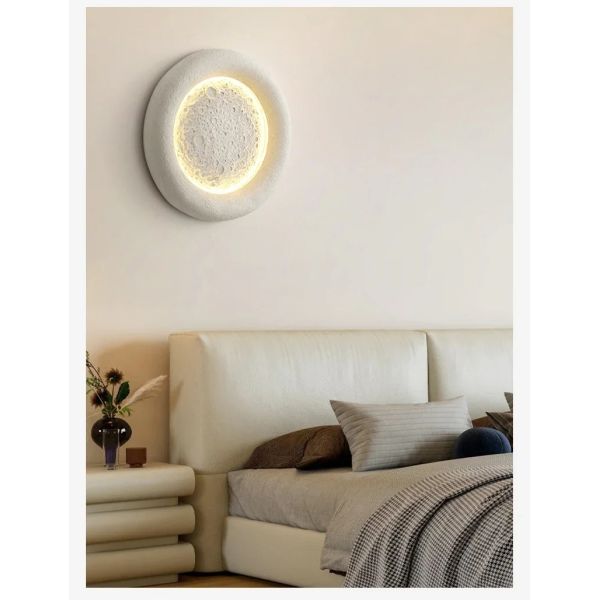 kids room decorative lighting fixture cream breeze Minimalist Wabi Sabi moon ceiling light(WH-MA-302)
