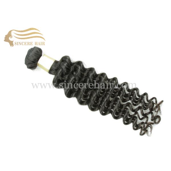 Hot sale 18" CURLY Hair Extensions Weft for Sale, 18 Inch Natural Black Curly Remy Human Hair Weave for Sale Hot sale 16