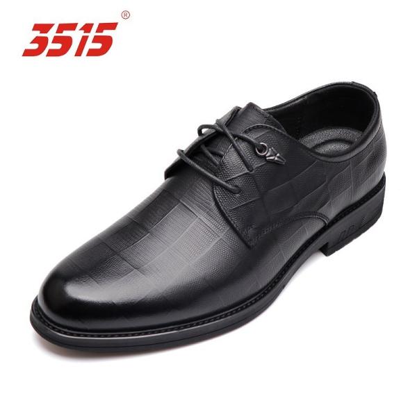 Round Toe Viscose Black Leather Shoes Cowhide PU Insoles Lightweight